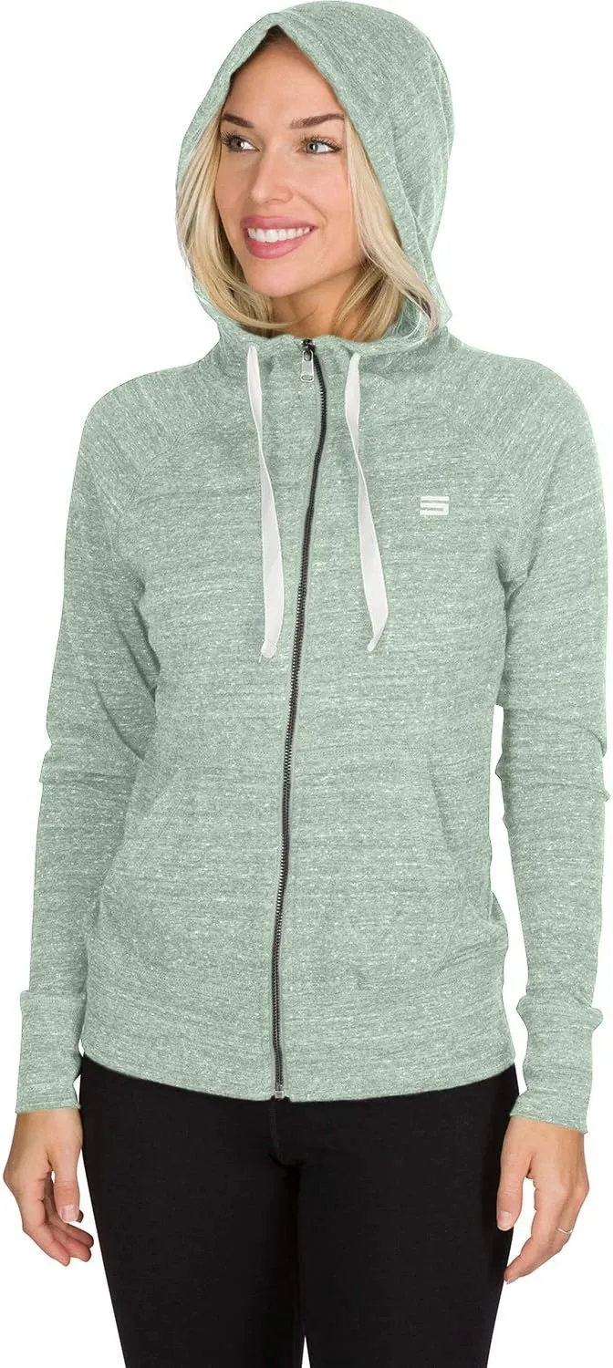 Three Sixty Six Dry Fit Sweatshirts for Women - Zip Up Hoodie Sweater Jacket with Dual Pockets