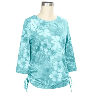 Women's 3/4 Sleeve Jaci Print Tie Top 401C
