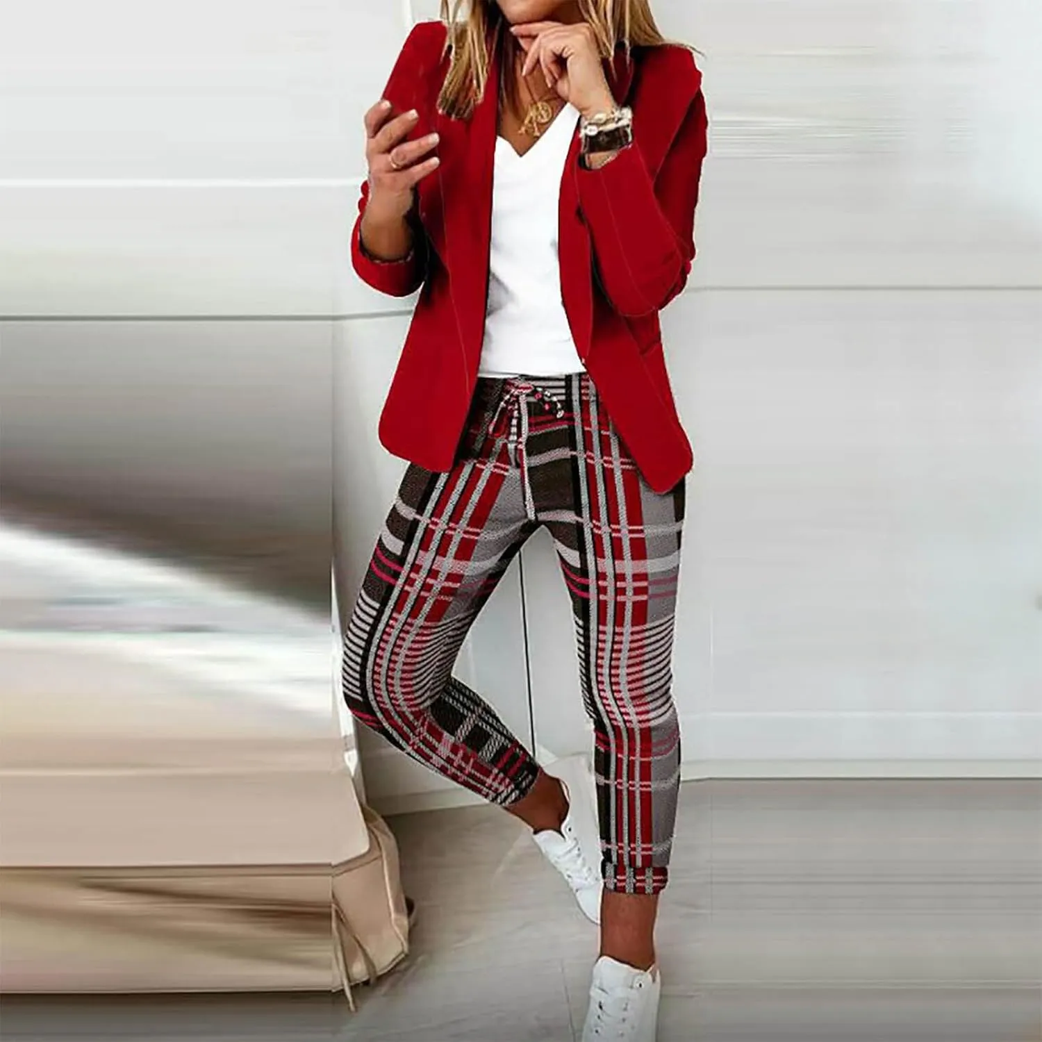 Womens Business Casual Clothes Dressy Casual Skirt Set Work Office Blazer and Pencil Skirt Blazer Set 2 Piece Outfits
