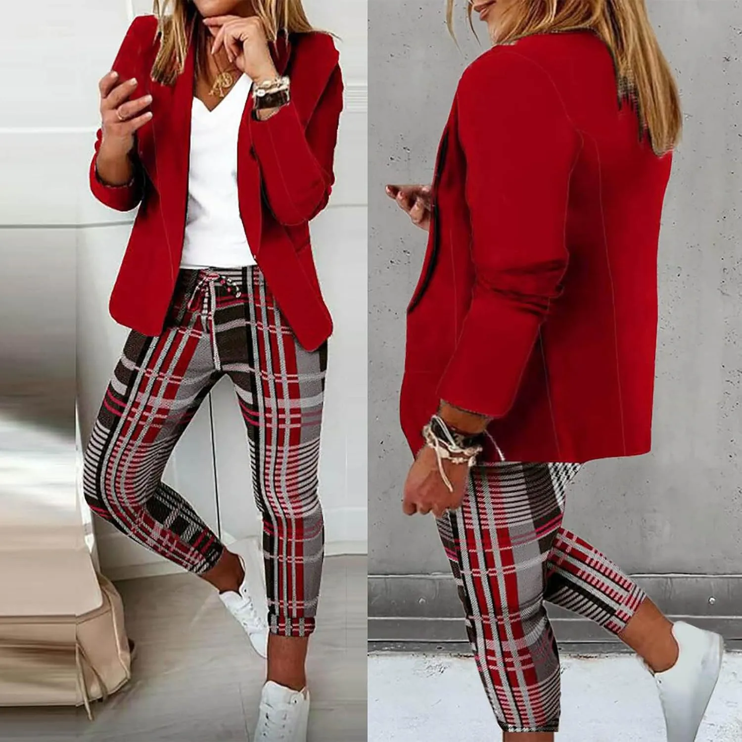 Womens Business Casual Clothes Dressy Casual Skirt Set Work Office Blazer and Pencil Skirt Blazer Set 2 Piece Outfits