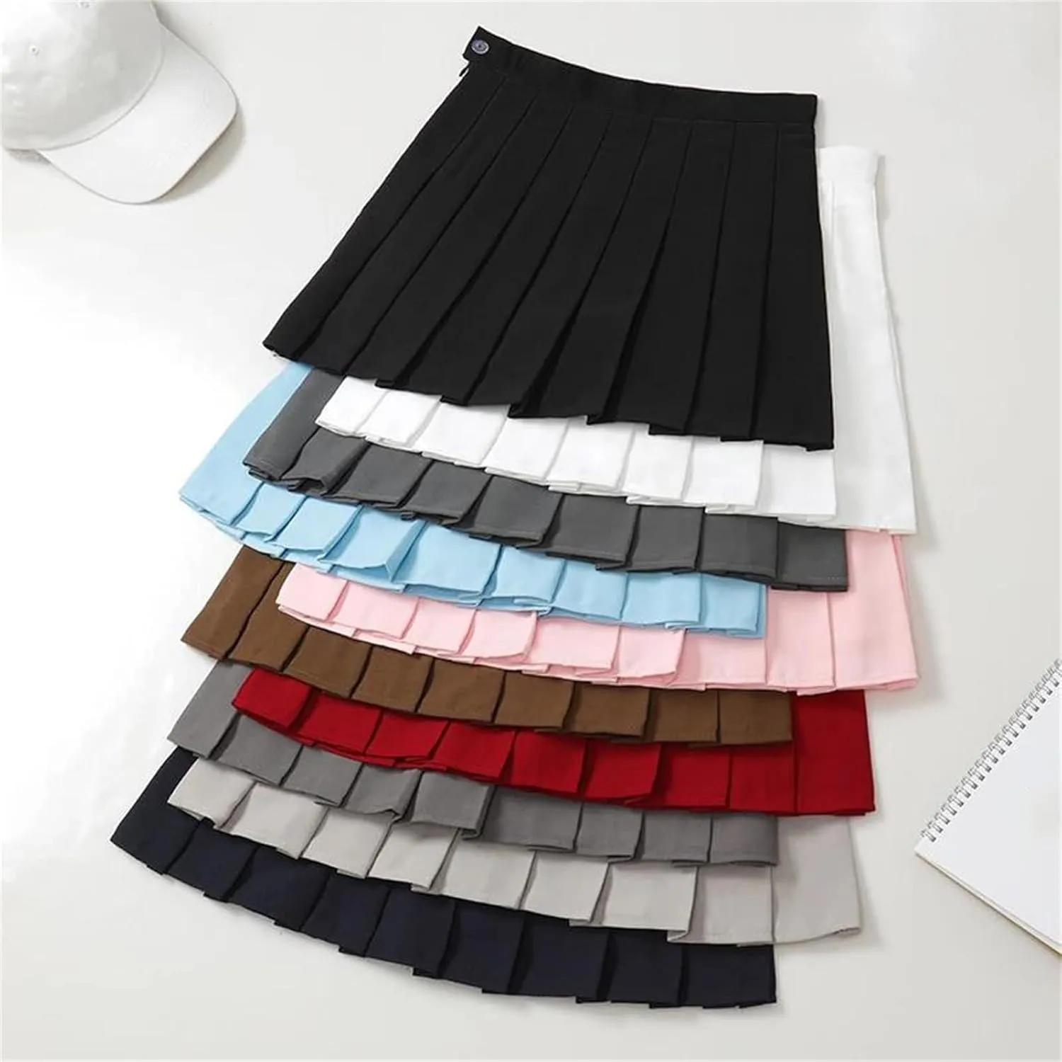 Women's High Waist Pleated Mini Skirt  Summer Skort Short A-Line Skirt Casual Mini Skater Skirt