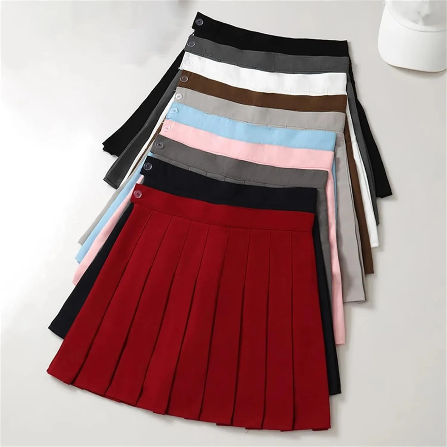 Women's High Waist Pleated Mini Skirt  Summer Skort Short A-Line Skirt Casual Mini Skater Skirt