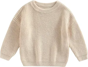YINGISFITM Toddler Infant Baby Girl Boy Knit Sweater Cable Knitted Sweaters Long Sleeve Sweatshirt Fall Winter Clothes Outfit