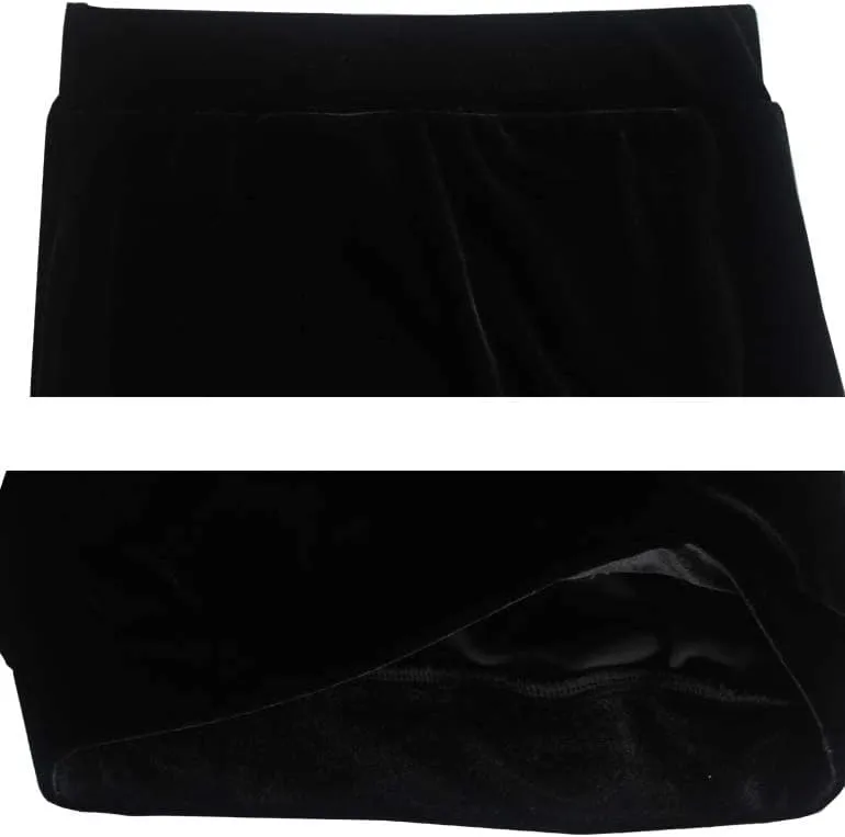 Ylingjun Women's High Waisted Long Velvet Skirt Pencil Skirt with Slit